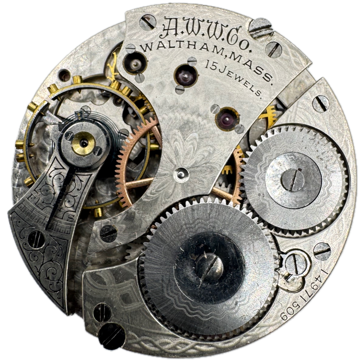 Antique 16 Size Waltham 15 Jewel Mechanical Hunter Pocket Watch Movement 620 USA