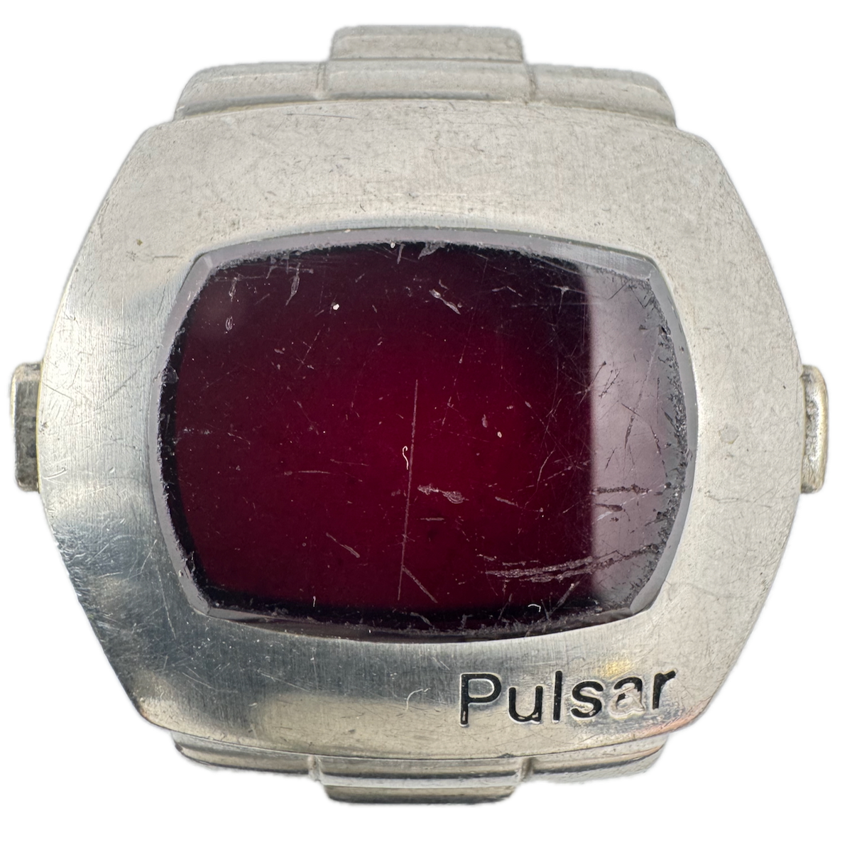 Vintage Pulsar Date II Bezel Men's Wristwatch Case Stainless Steel Swiss Made