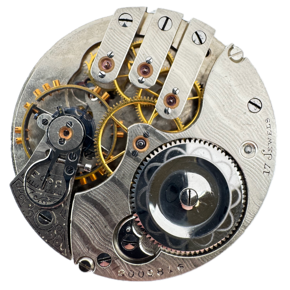 Antique 16s 1907 Illinois 17 Jewel Mechanical Hunter Pocket Watch Movement 184