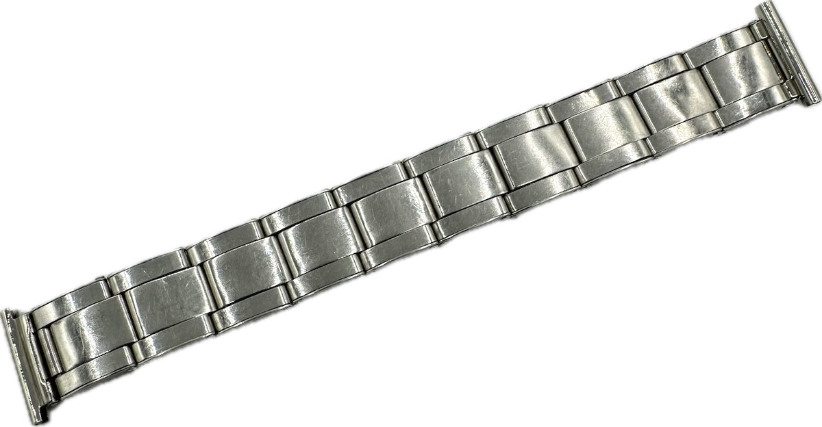 Vintage 19mm Cromwell Men's Wristwatch Band Stainless Steel Riveted Stretch