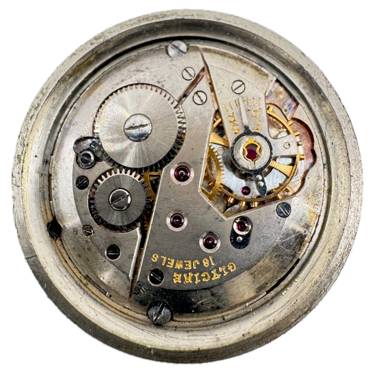 Vintage Glycine Bienne Geneve Mechanical Men's Wristwatch Movement 900 Swiss