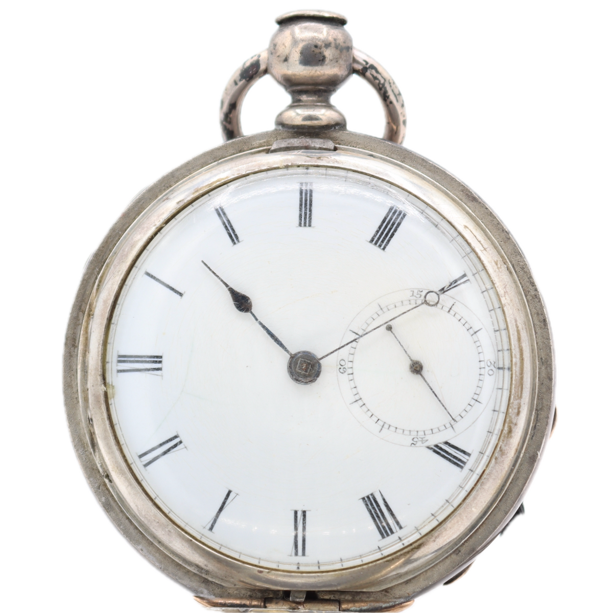 Antique 18s 1868 Home Watch Co. Key Wind Hunter Pocket Watch Coin Silver USA