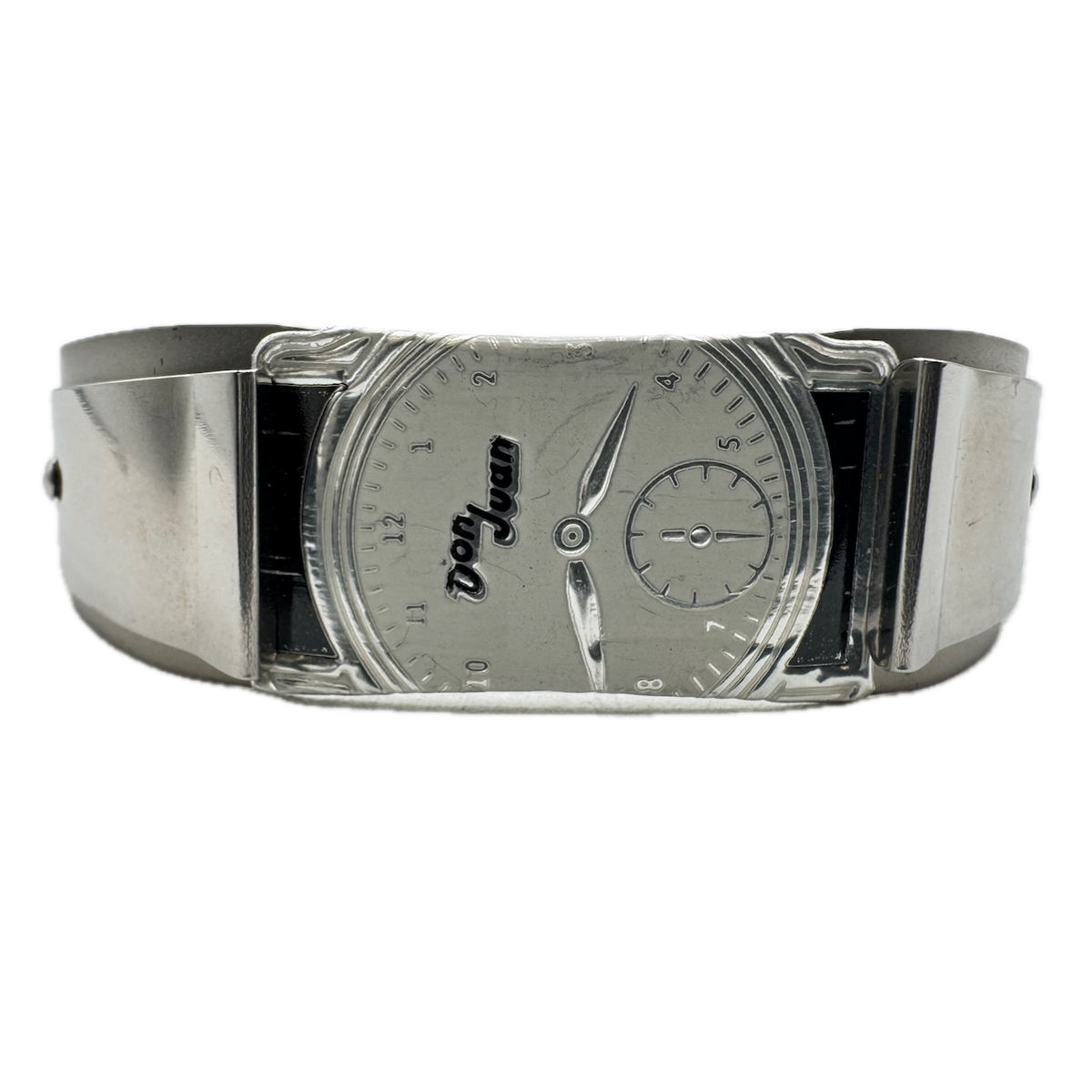 Vintage 19.5mm Don Juan Service Model Large Field Wristwatch Band Steel Cuff USA