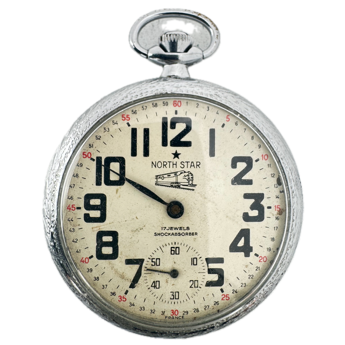 Antique North Star Mechanical Pocket Watch Parrenin X40 Sterling Silver France