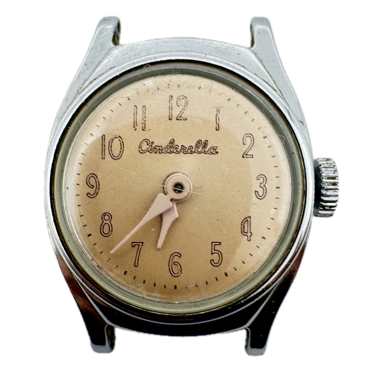 Vintage US Time Cinderella Ladies Mechanical Wristwatch 212 Steel & Chrome