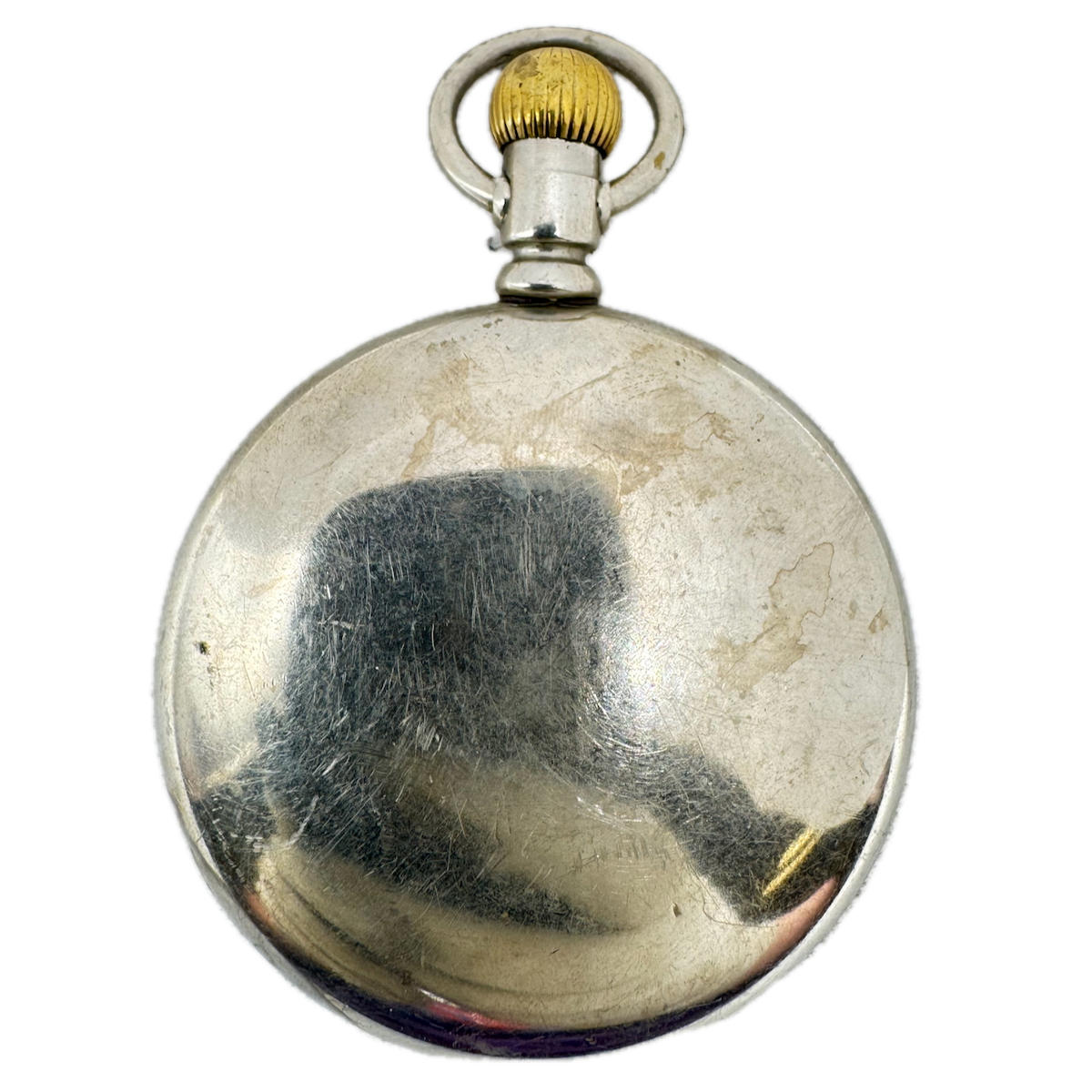 Antique 18s Philadelphia Coin Edge Open Face Pocket Watch Case Silverode USA