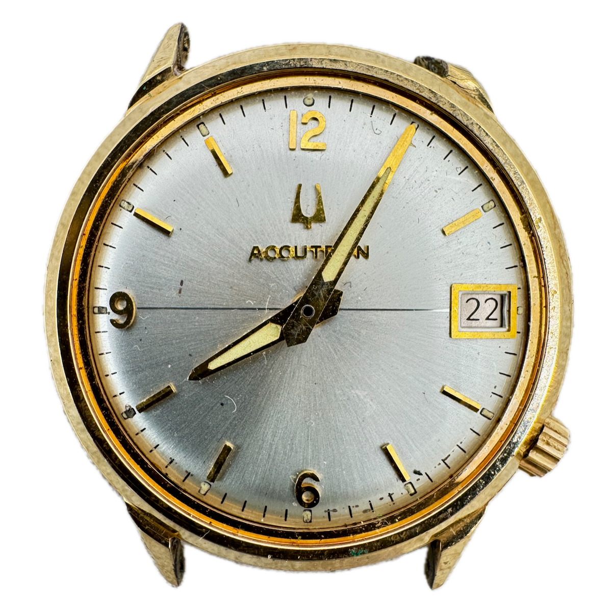 Vintage 34mm 1974 Accutron Sunburst Men's Tuning Fork Wristwatch 218 1 10k RGP
