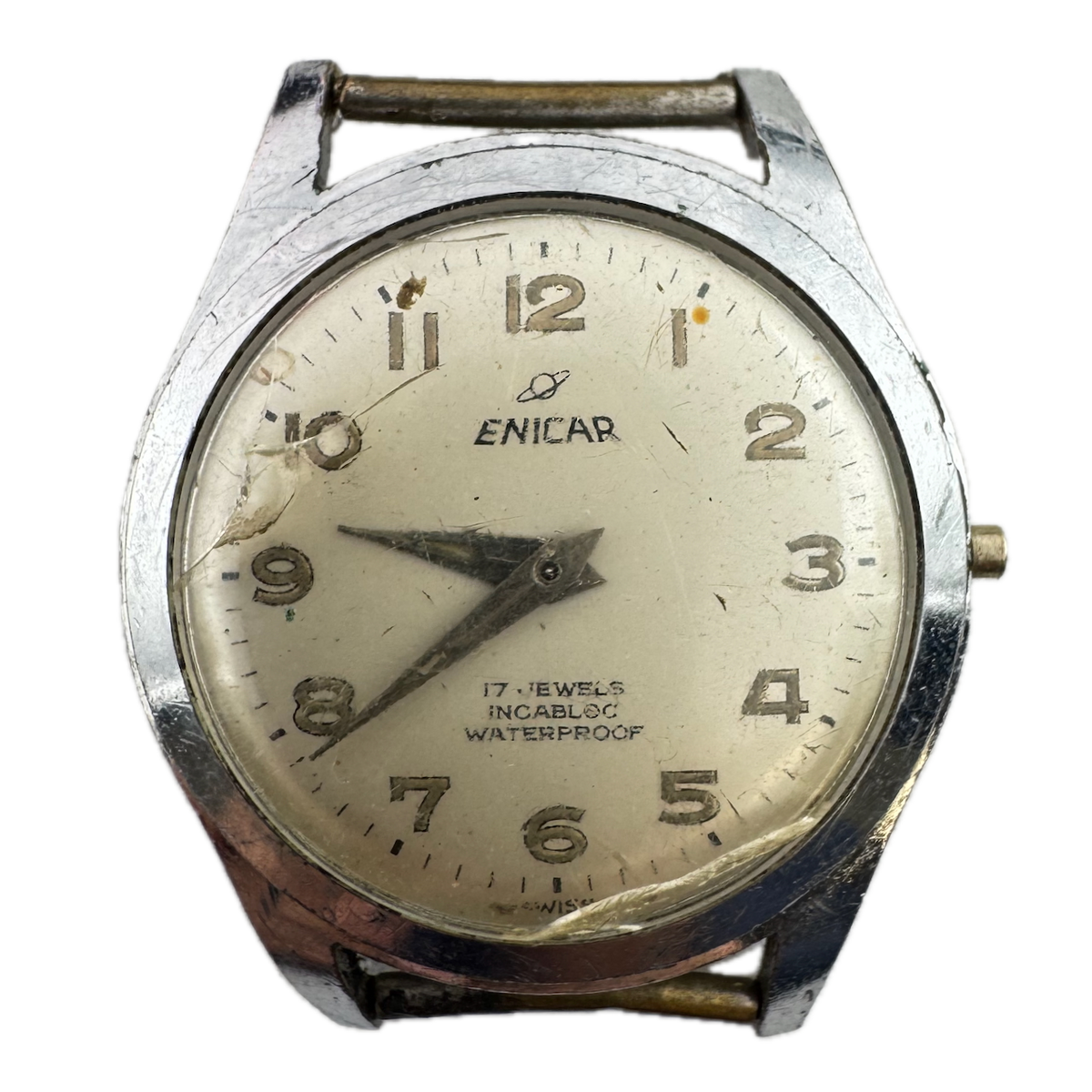Vintage Enicar 44 Ultrasonic Men's Mechanical Wristwatch 1010B Steel & Chrome