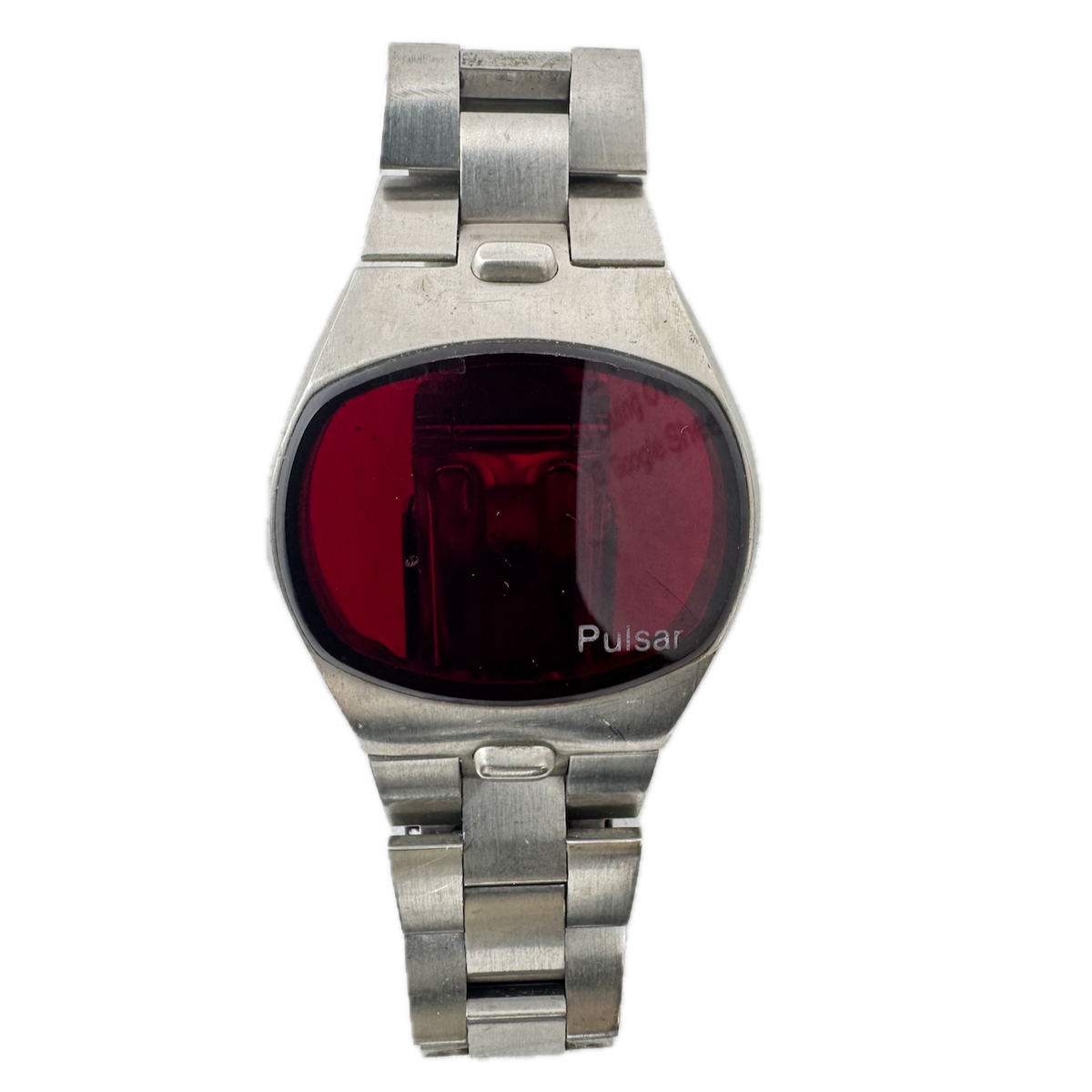 Vintage Pulsar BigTime Men's Wristwatch Case Stainless Steel For Parts Japan