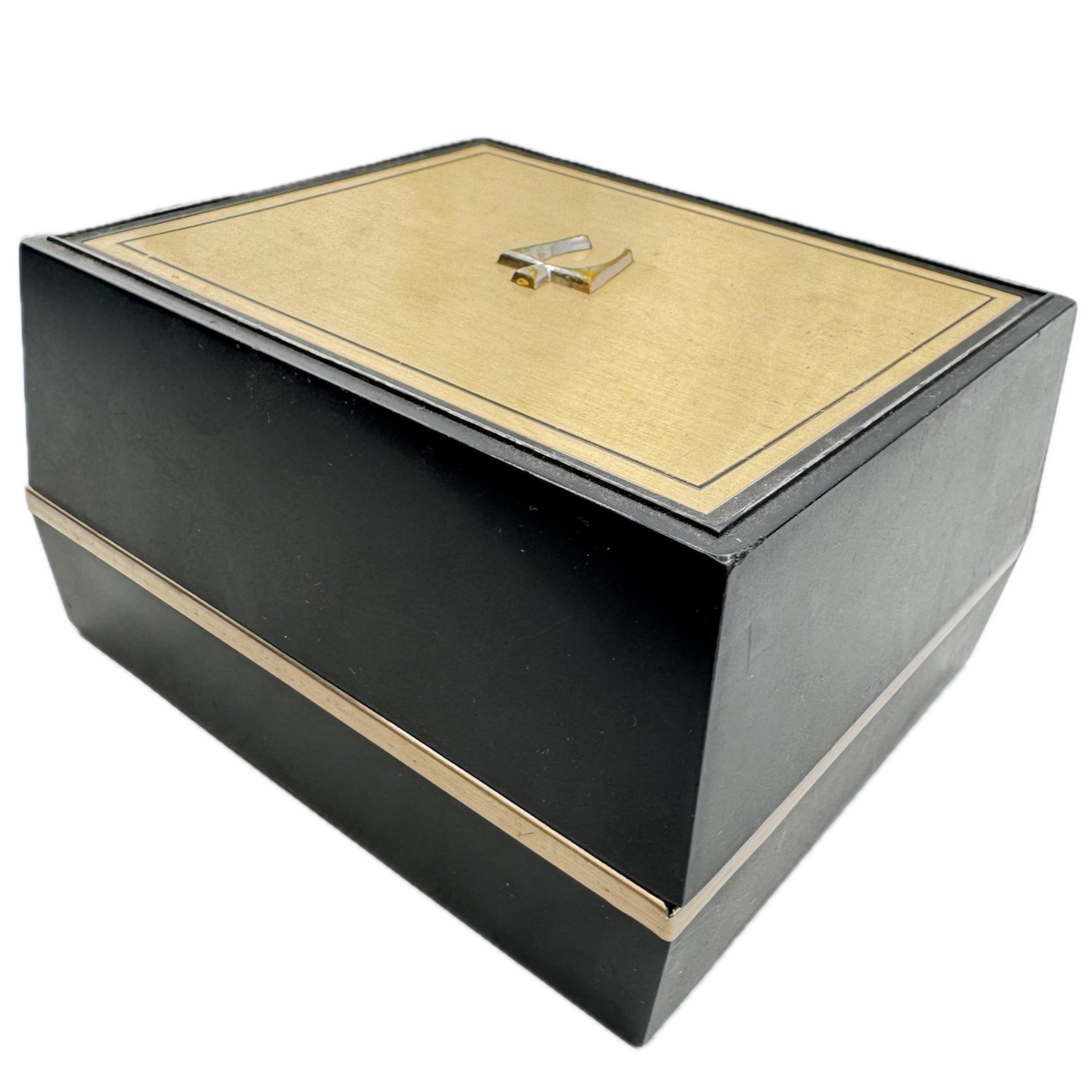 Vintage 4.5" Bulova Accutron Men's Wristwatch Box Plastic & Gold Felt Lined