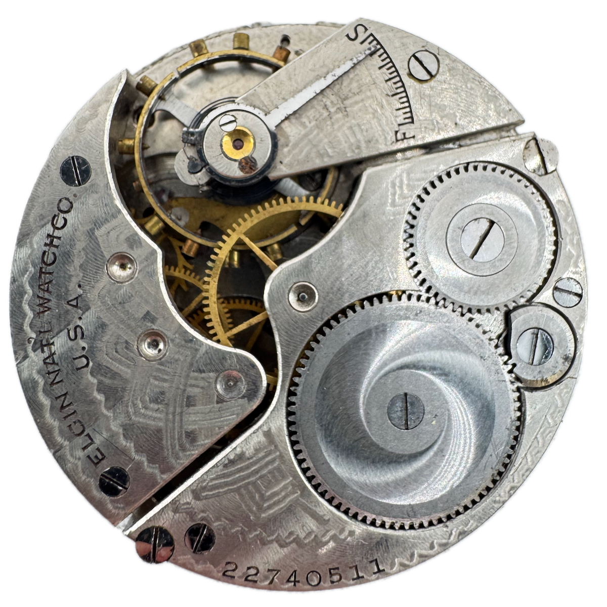 Antique 16s 1920 Elgin 7 Jewel Mechanical Pocket Watch Movement 291 USA