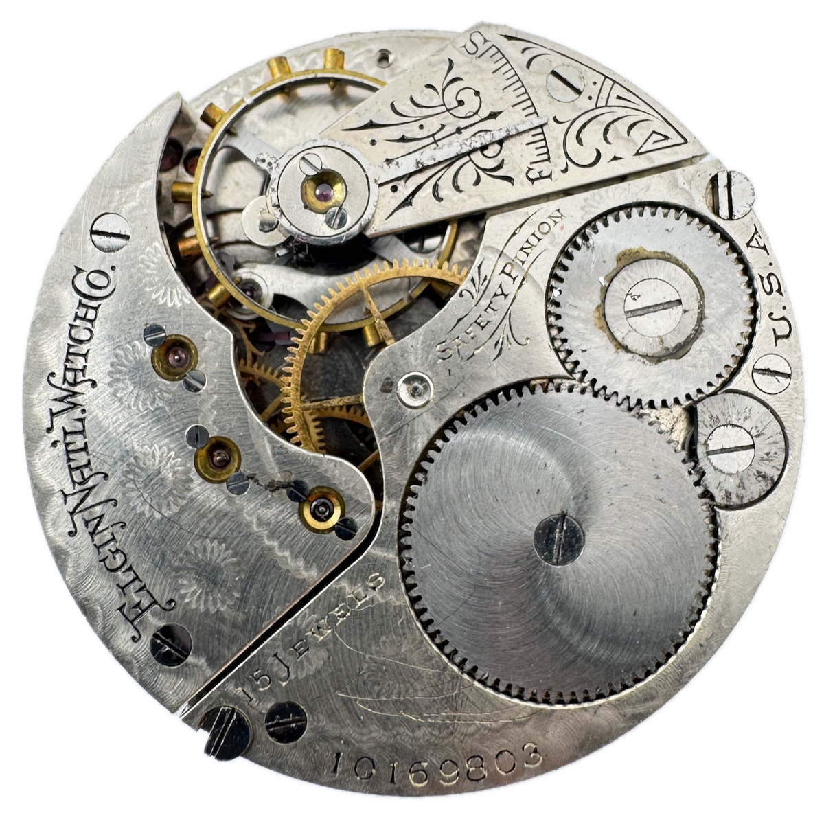 Antique 16s 1904 Elgin 15 Jewel Mechanical Pocket Watch Movement 221 USA