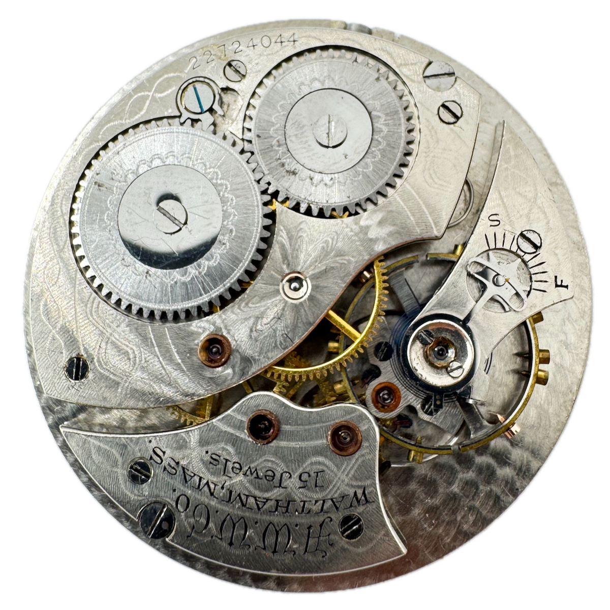 Antique 14s 1919 Waltham 15 Jewel Mechanical Pocket Watch Movement 1420 USA