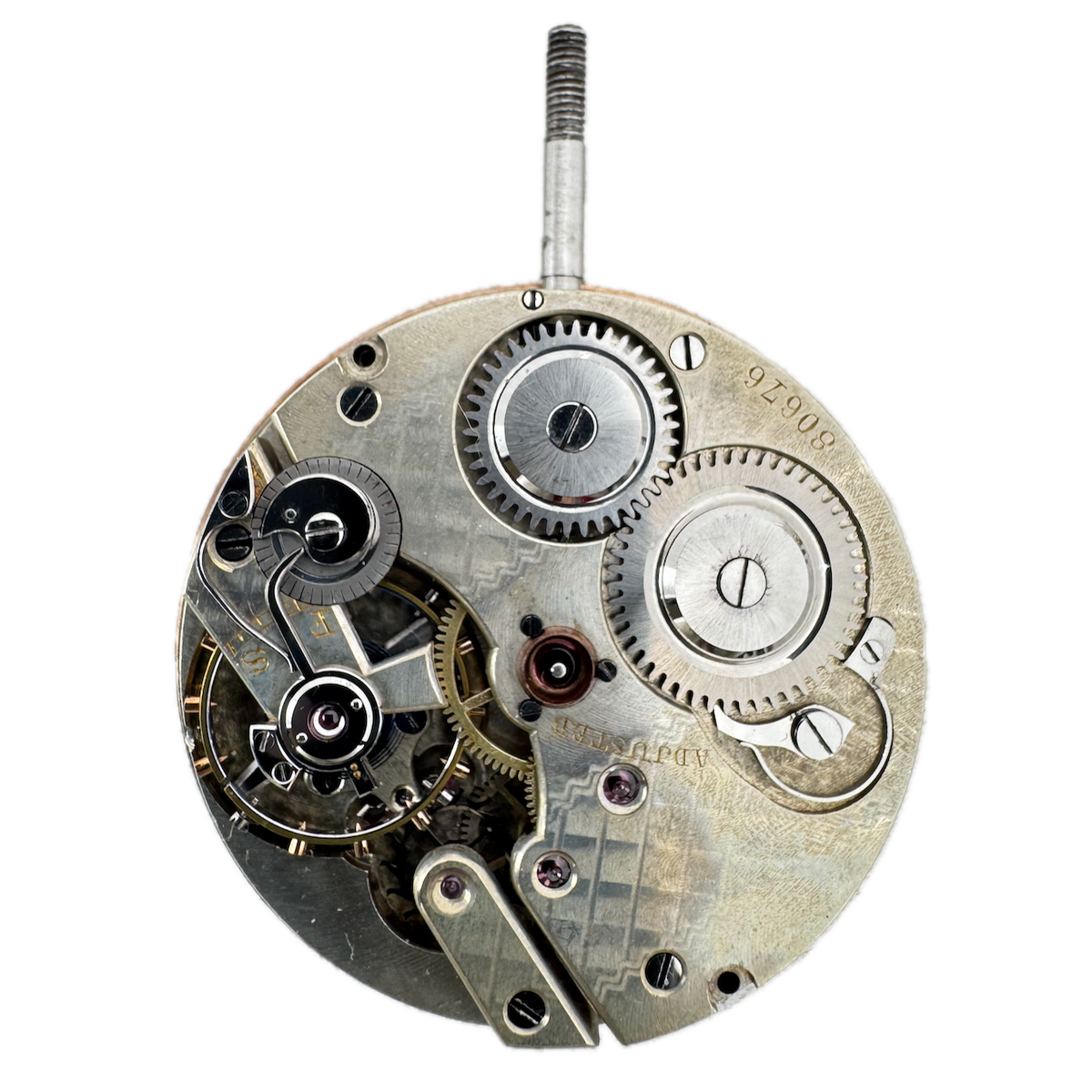 Antique 39mm Agassiz Snail Cam Mechanical Pocket Watch Movement Swiss