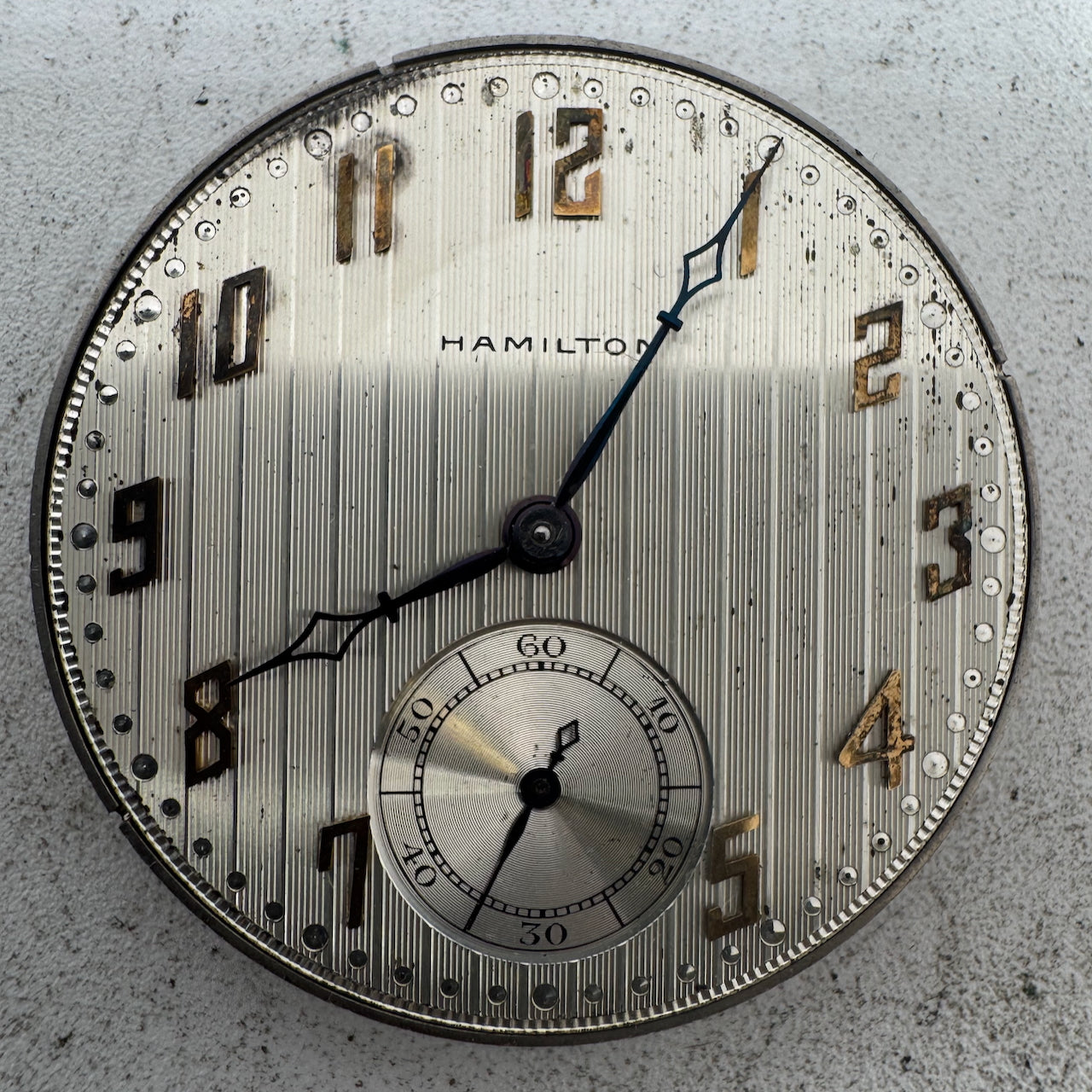 Antique 12s Hamilton Pinstripe 17 Jewel Mechanical Pocket Watch Moveme Antique 12s Hamilton Pinstripe 17 Jewel Mechanical Pocket Watch Moveme