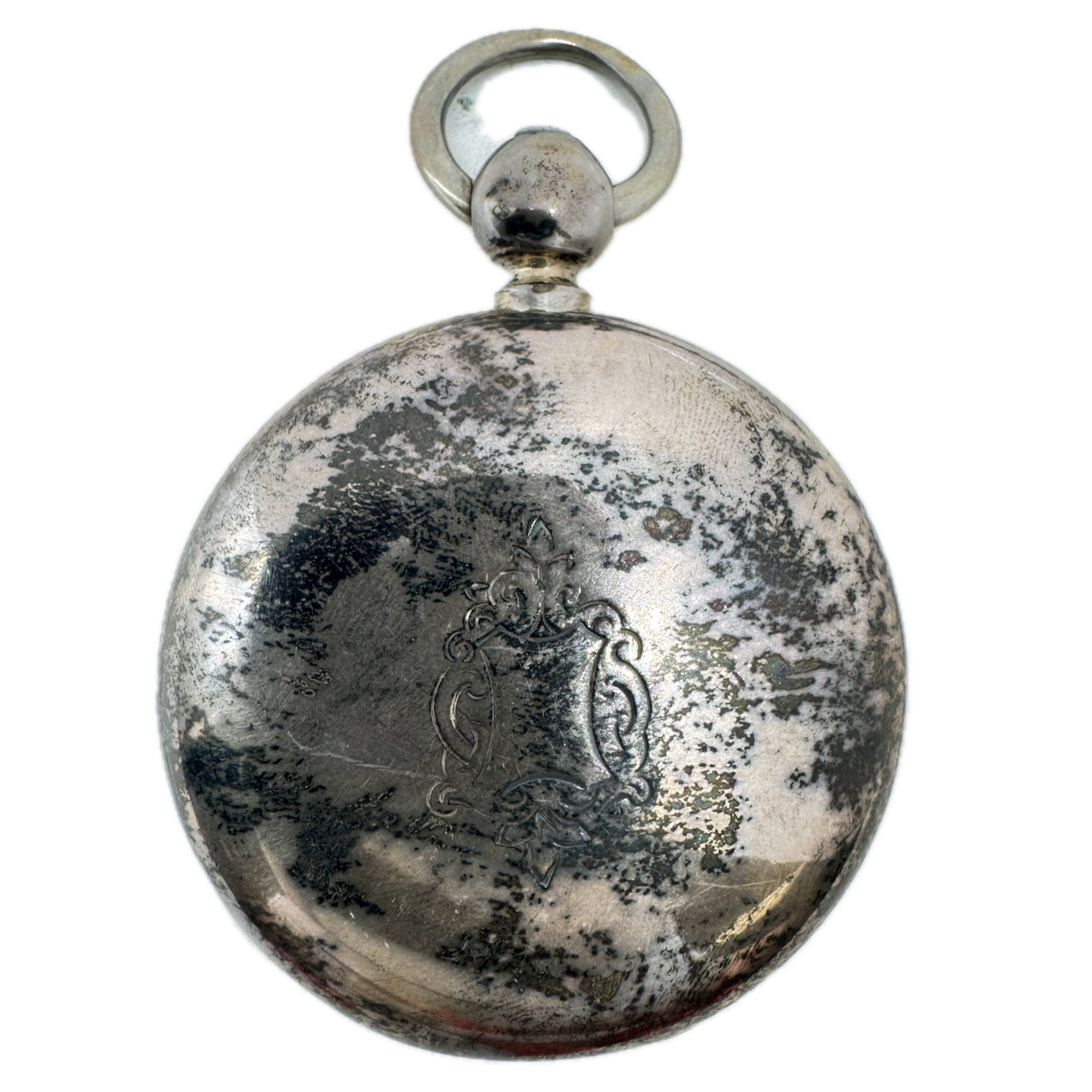 Antique Warren & Spadone 4oz Hunter Pocket Watch Case for Key Wind Coin Silver