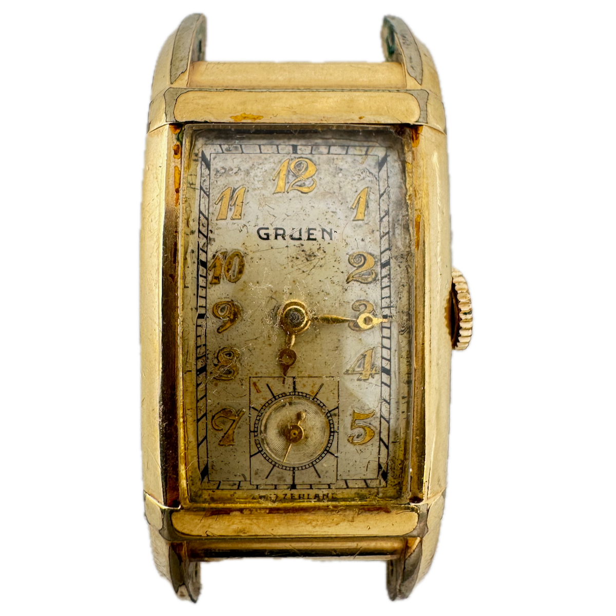Vintage Gruen 15J Men's Mechanical Wristwatch 500C 10k Gold Filledfor Repair