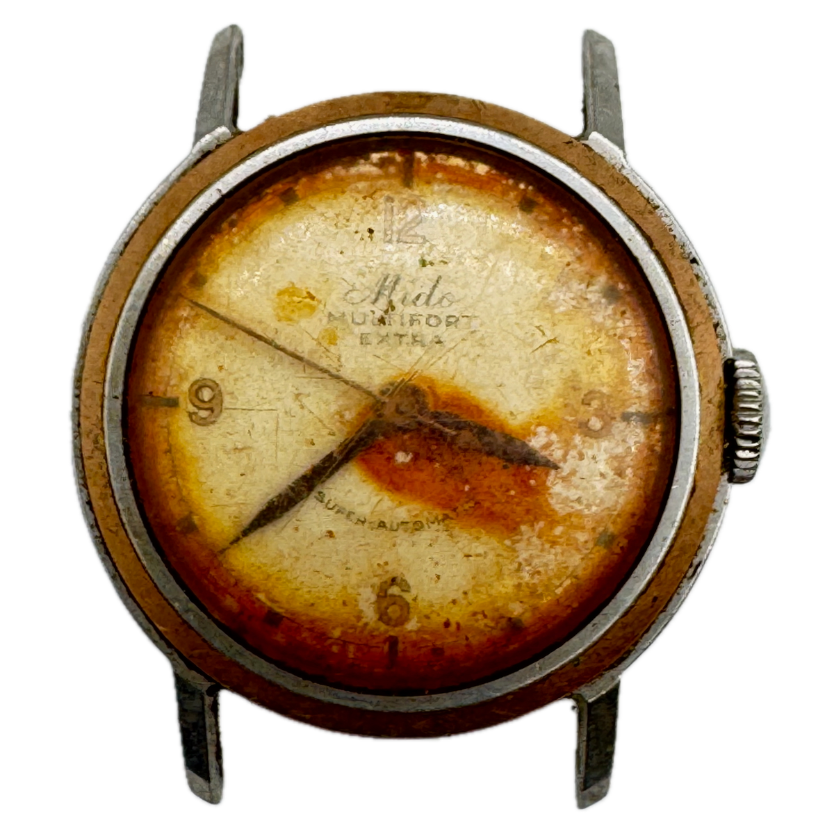 Vintage Mido 220 Multifort Extra Men's Bumper Automatic Wristwatch 817 Steel
