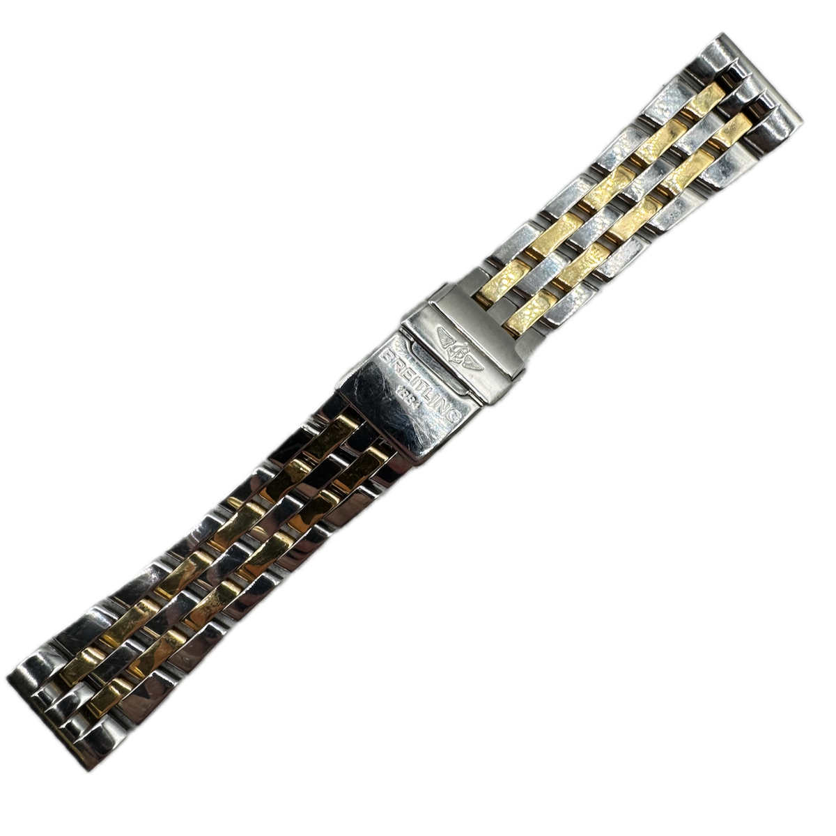 Vintage 22mm Breitling Men's Wristwatch Band Steel & GoldCrosswind / Aviator