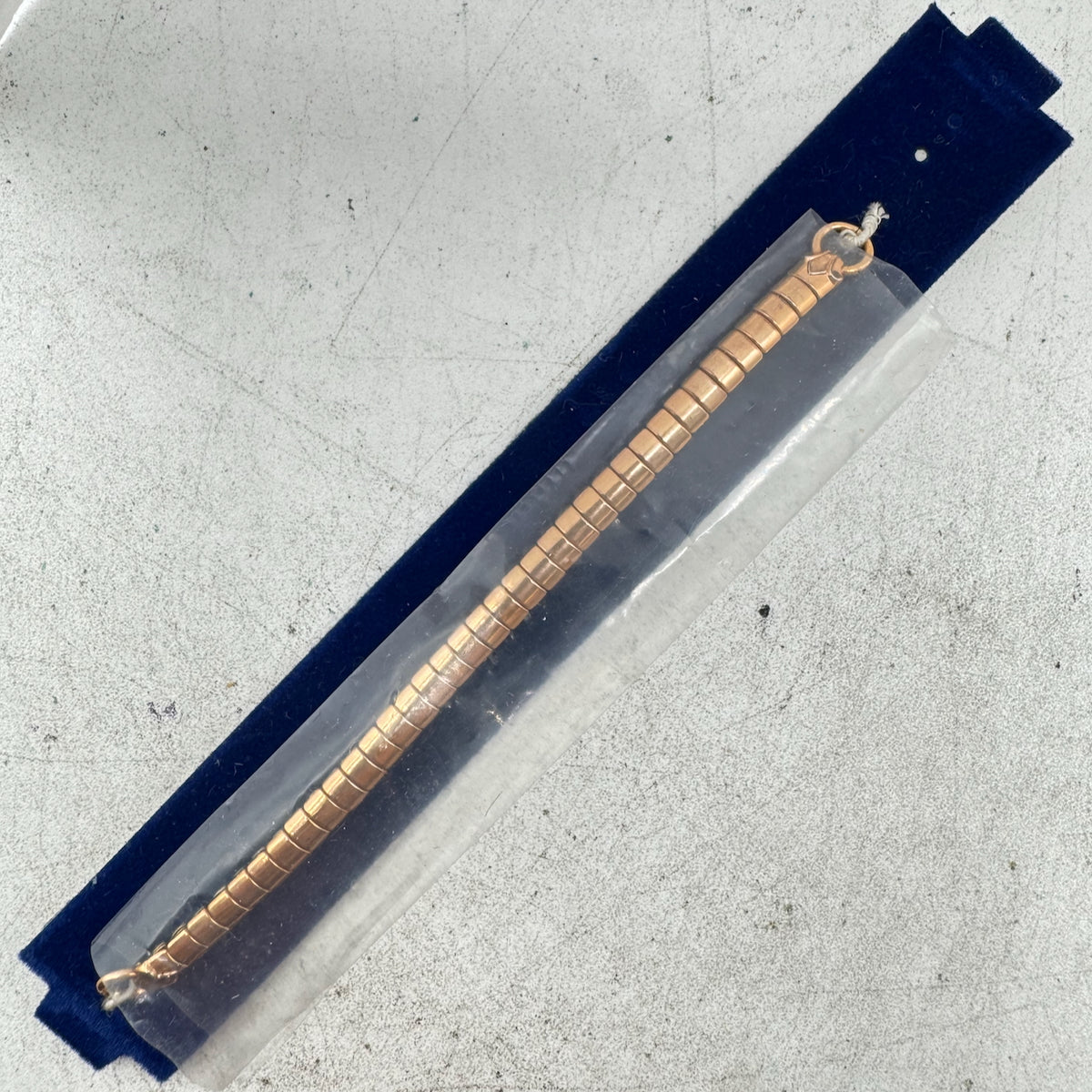 Vintage 8mm Unbranded Ladies Wristwatch Band Rose Gold ToneStretch Cocktail