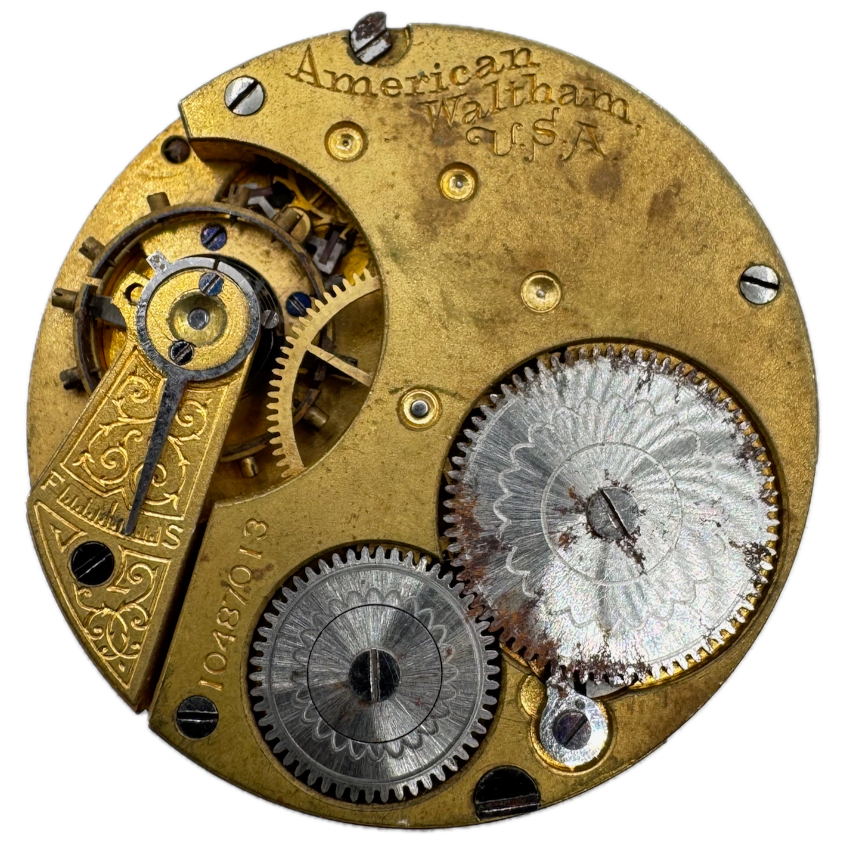 Antique 14s 1901 Waltham 7 Jewel Mechanical Pocket Watch Movement Bond St. USA