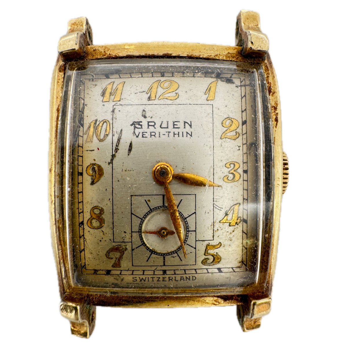 Vintage Gruen 435-613 Veri-Thin Men's Mechanical Wristwatch 435 Steel & 10k GF