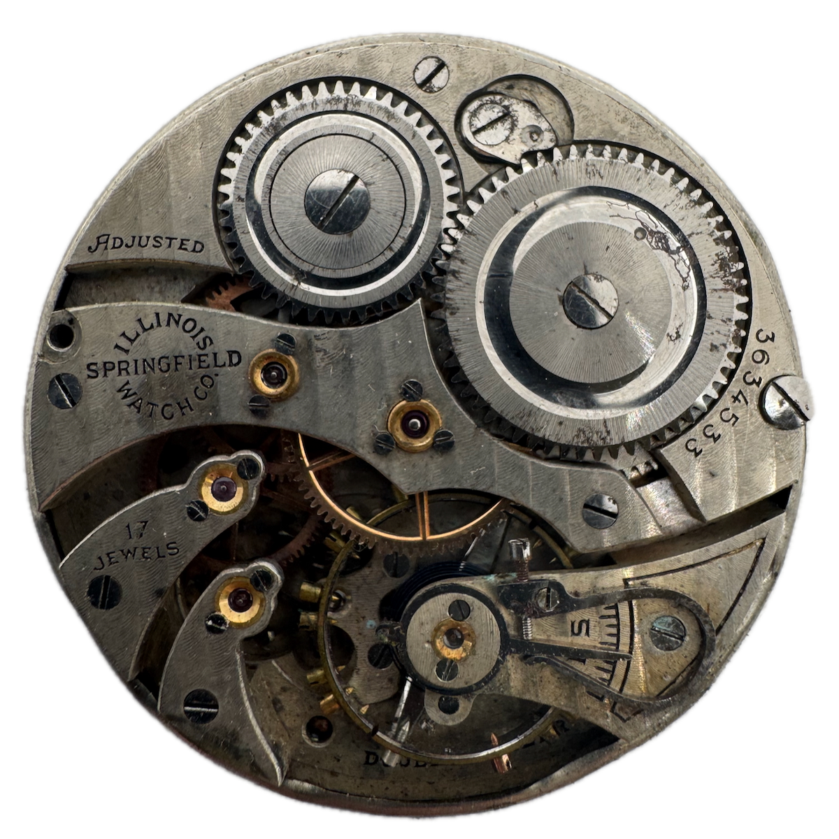 Antique 12s 1920 Illinois 17 Jewel Mechanical Hunter Pocket Watch Movement 405