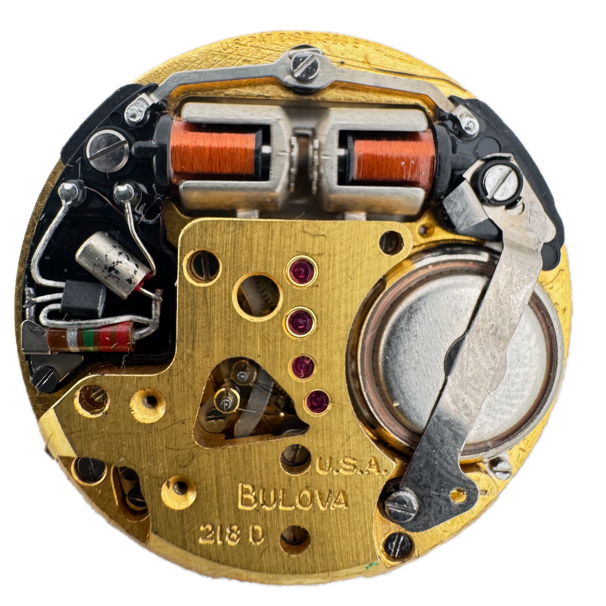 Vintage 29mm Accutron Tuning Fork Men's Wristwatch Movement 218 D USA for Parts