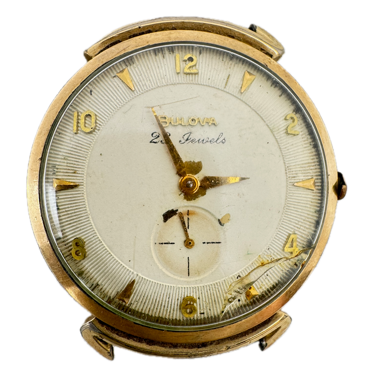 Vintage 34.5mm 1958 Bulova 23j Men's Mechanical Wristwatch 10BP USA 10k RGP