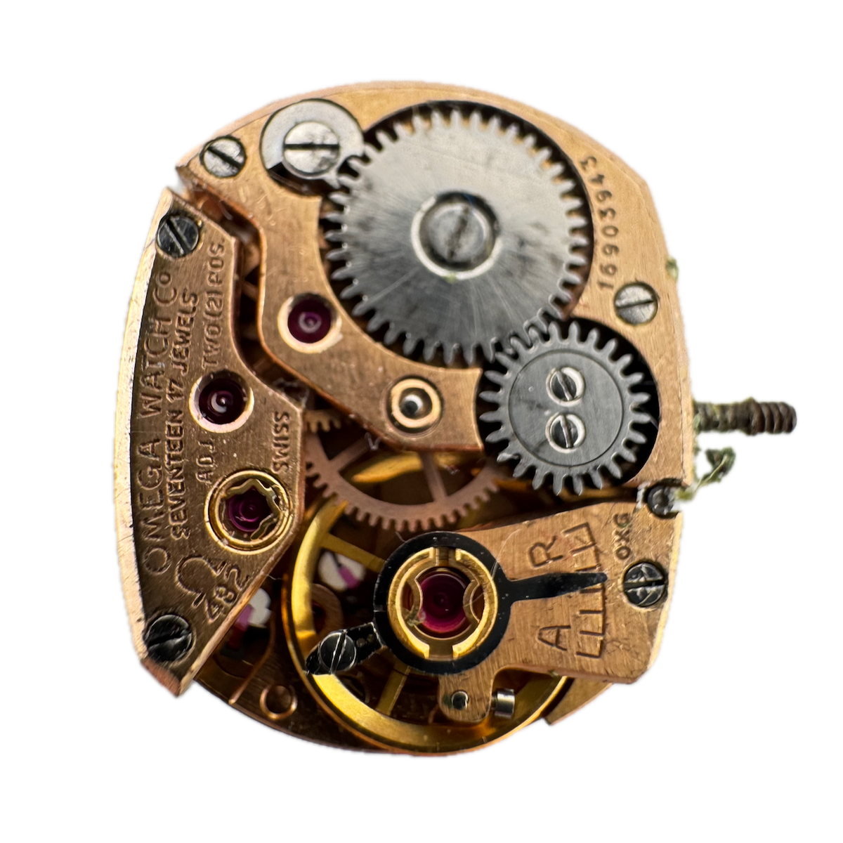 Vintage 12.5mm Omega 17 Jewel Mechanical Ladies Wristwatch Movement 482 fRepair