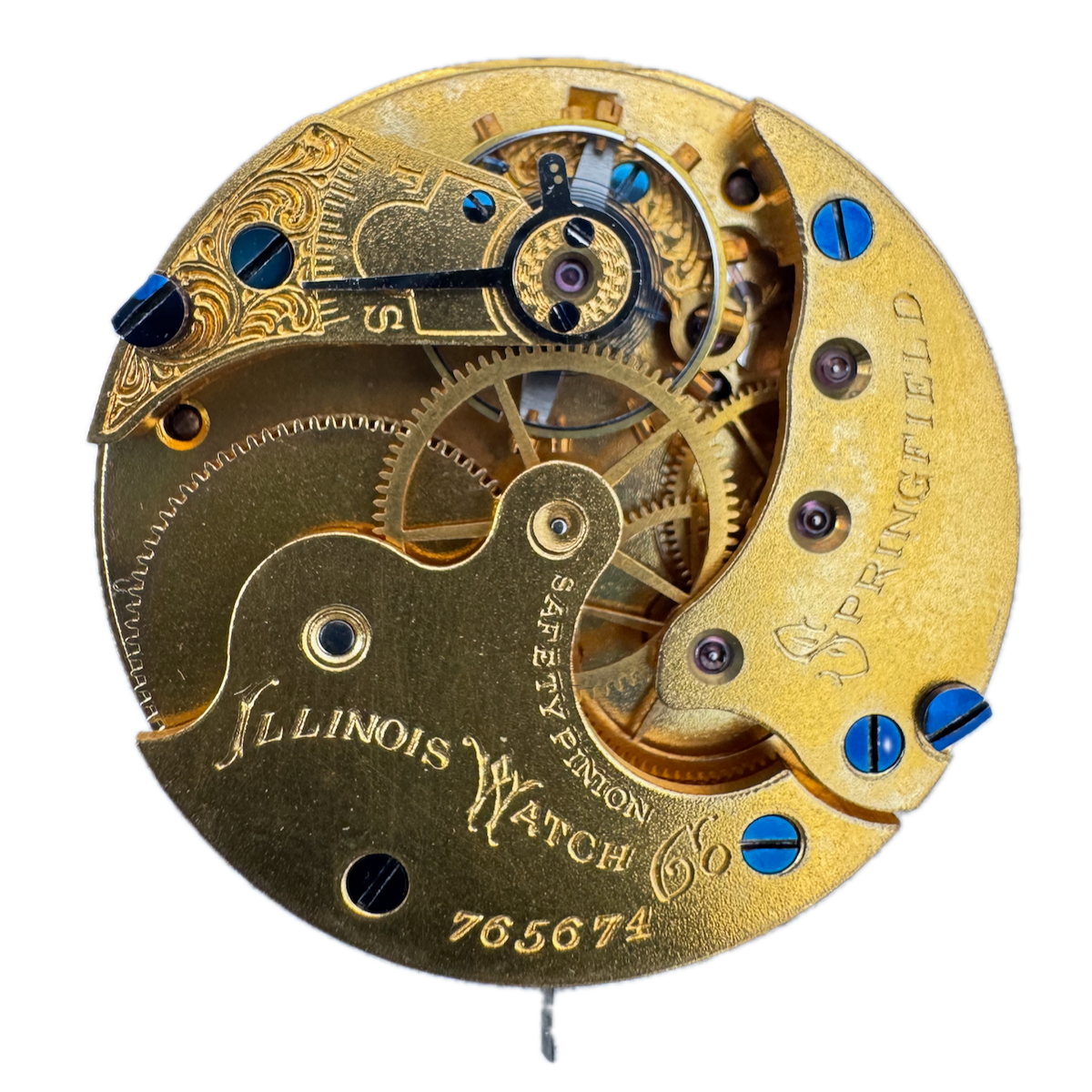 Antique 6s 1890 Illinois 11j Mechanical Hunter Pocket Watch Movement 141 USA