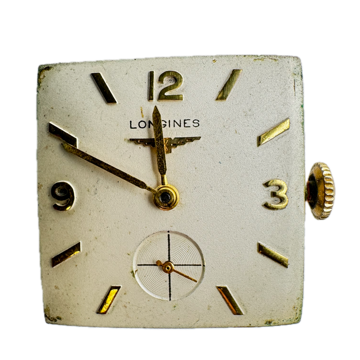 Vintage 24mm 1954 Longines White Dial 17J Wristwatch Movement 23Z Small Seconds
