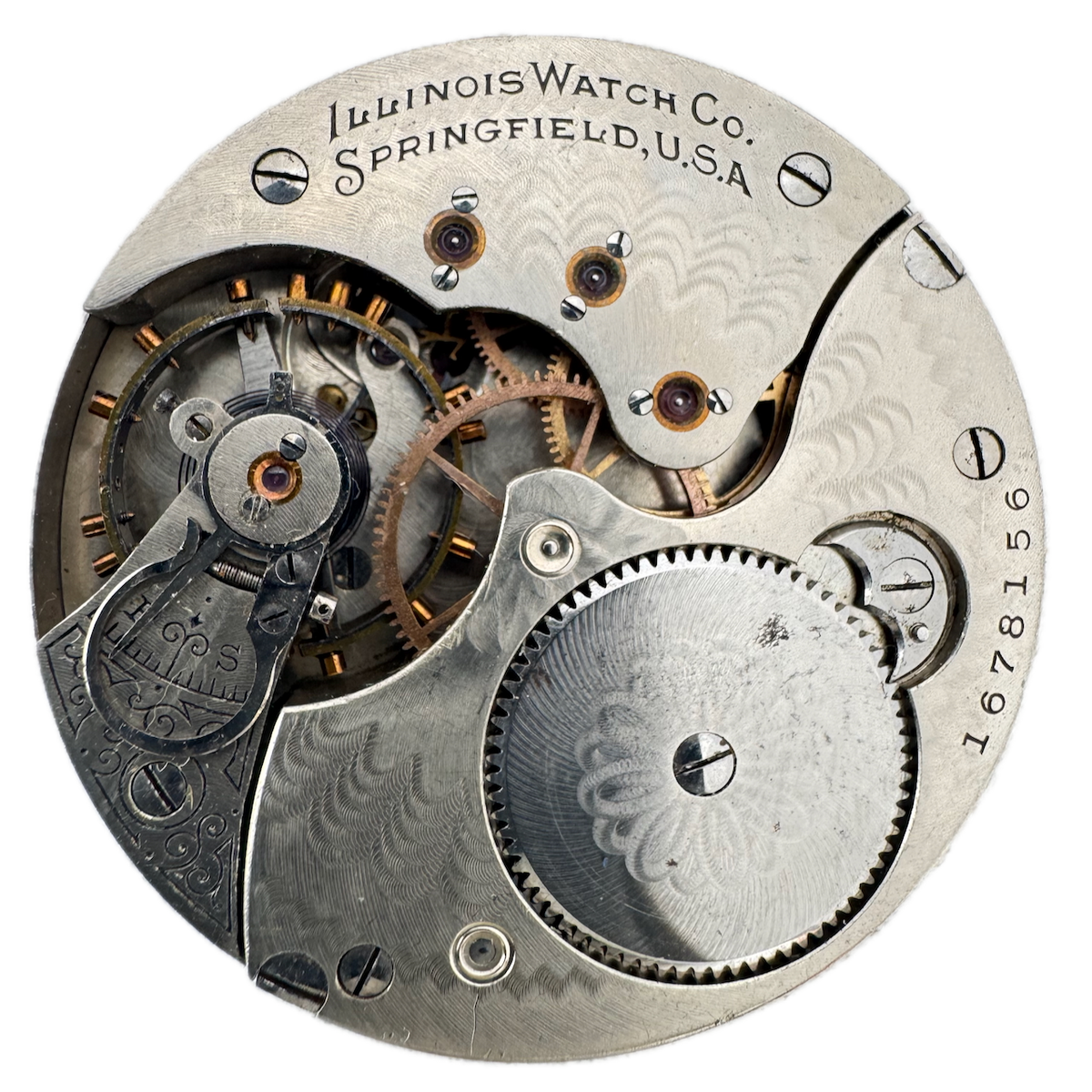 Antique 16s 1903 Illinois Getty 11 Jewel Mechanical Pocket Watch Movement 172