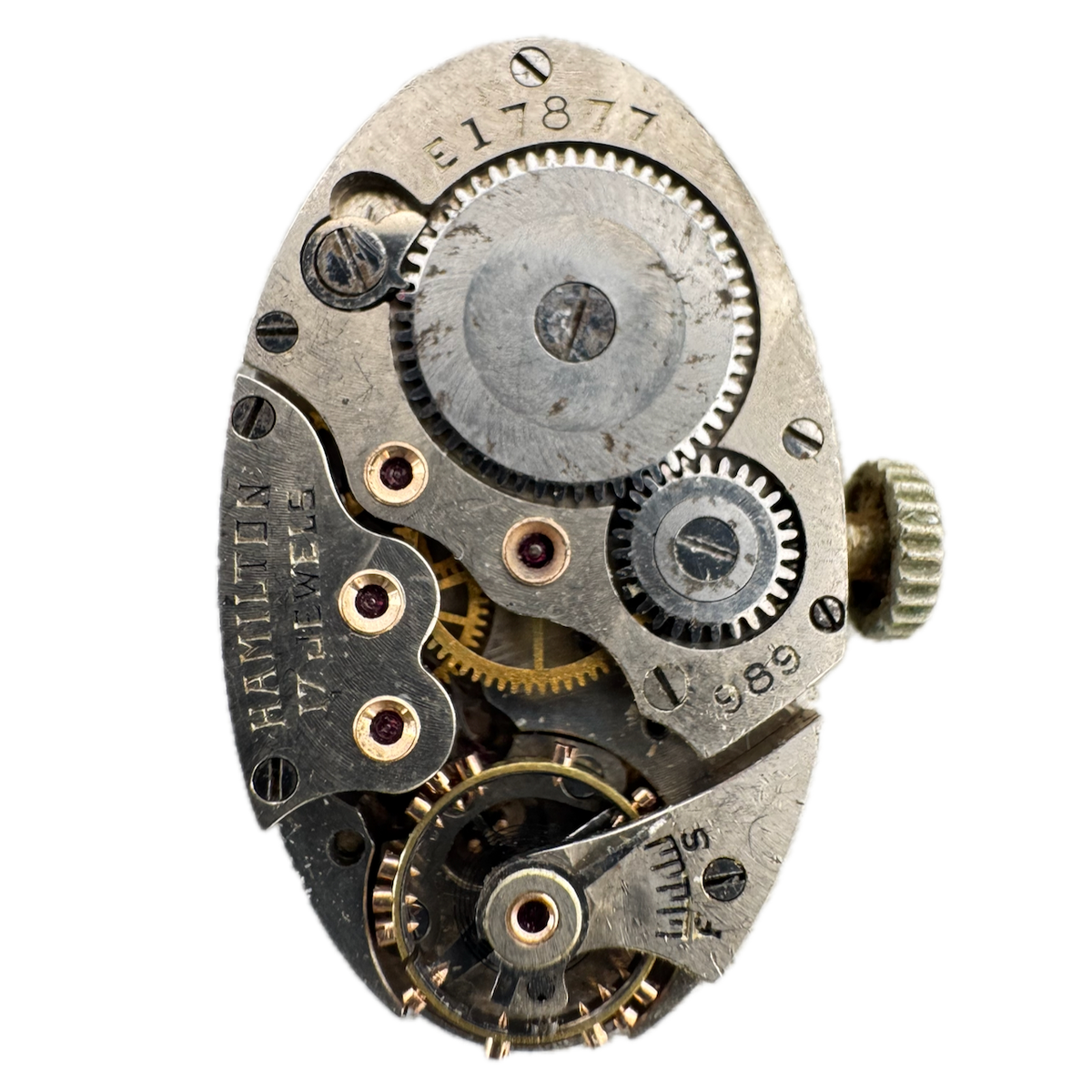 Vintage 15.5mm Hamilton 17 Jewel Mechanical Ladies Wristwatch Movement 989 USA