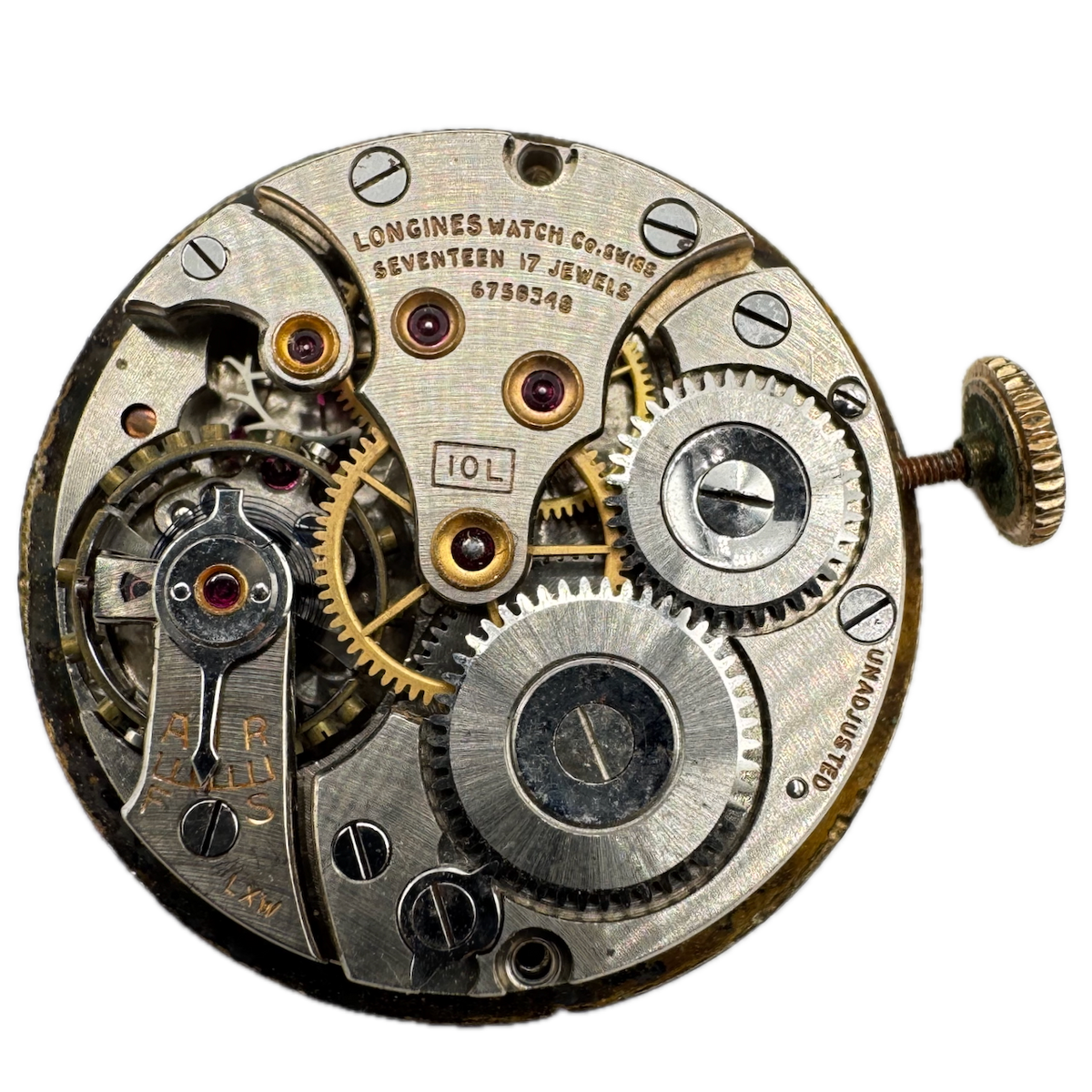 Vintage 26mm Longines 17 Jewel Mechanical Men's Wristwatch Movement 10L Swiss