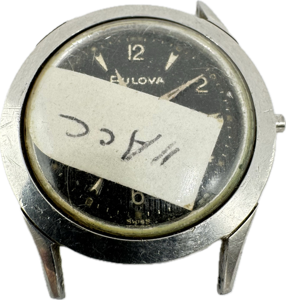 Vintage 34mm Bulova Men's Automatic Wristwatch 11ACC Swiss Made Stainless Steel