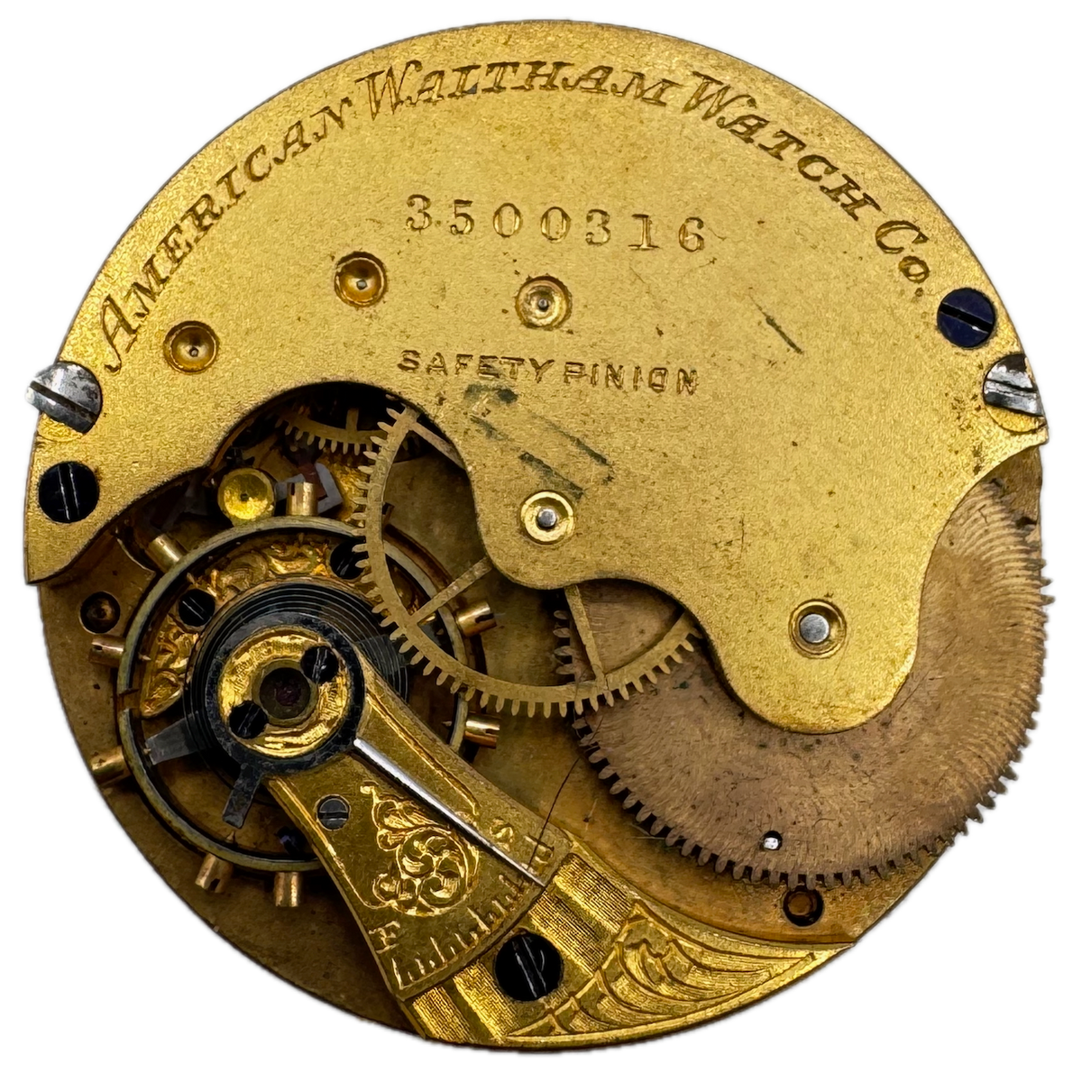 Antique 6s 1887 Waltham Dexter 7 Jewel Hunter Pocket Watch Movement E USA