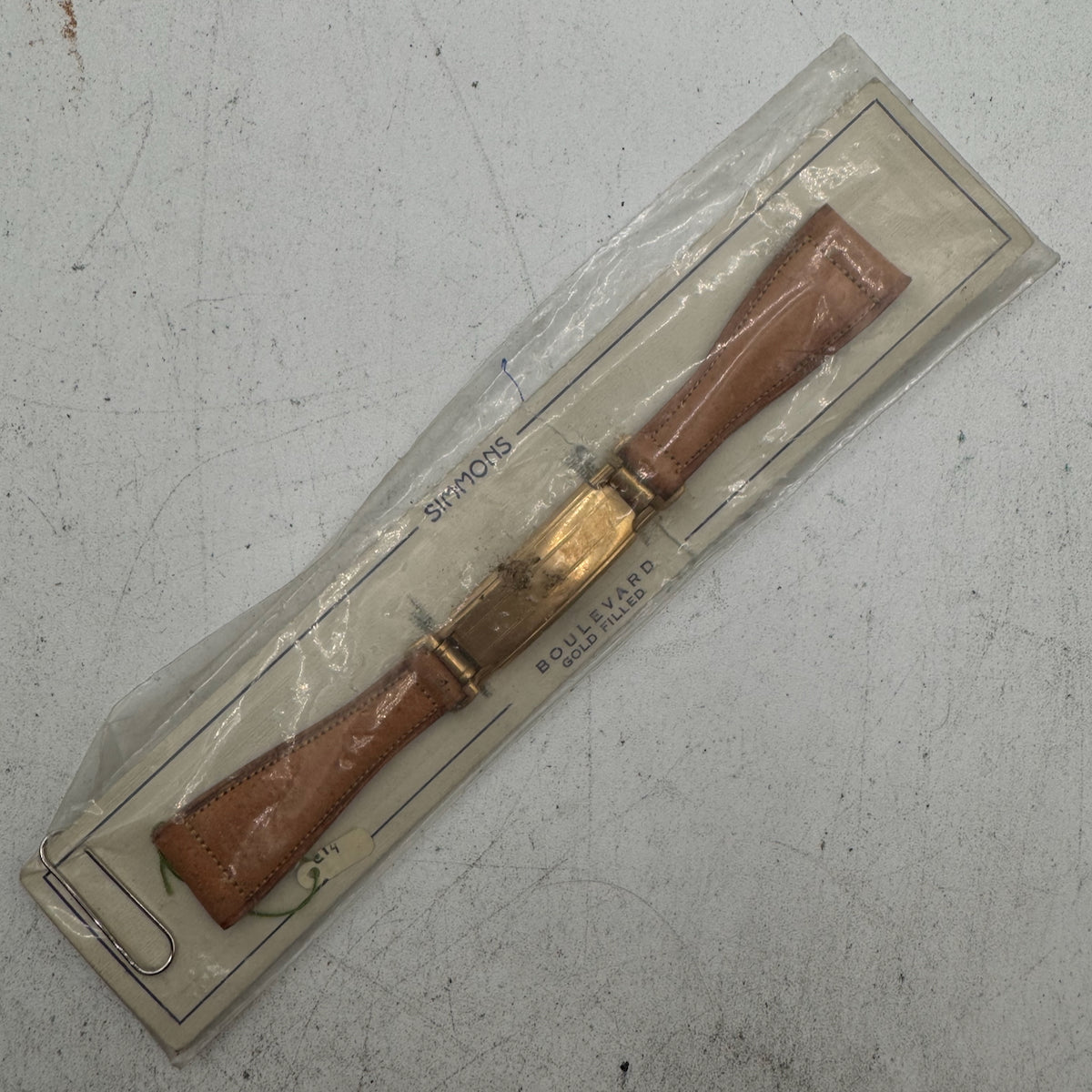 Vintage 19mm Simmons Men's Wristwatch Band Gold Filled Boulevard Two Piece USA