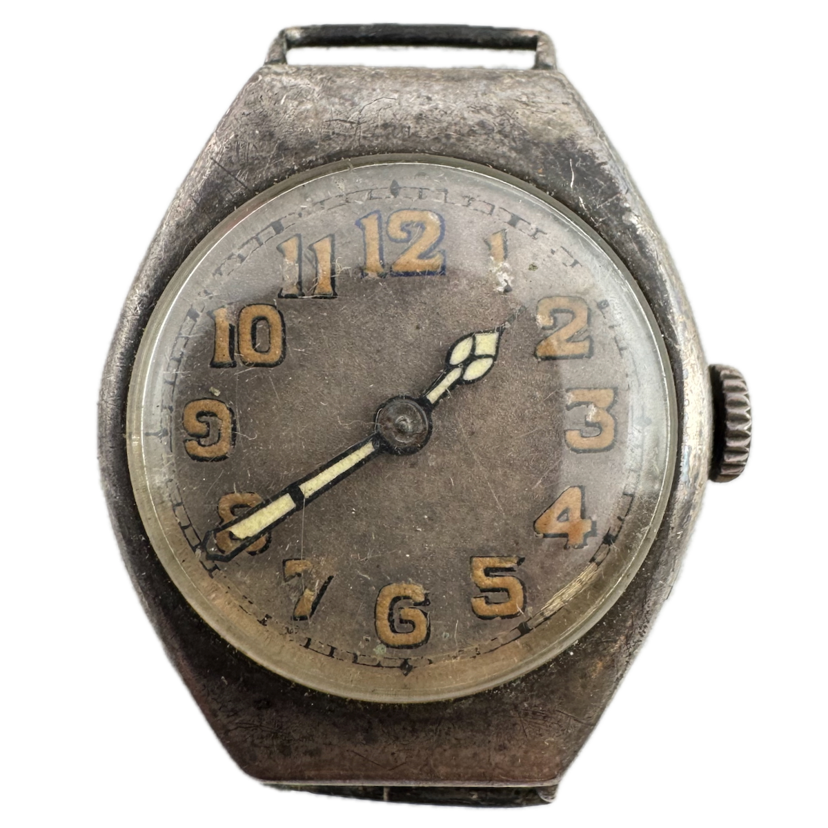 Vintage A.C.R Wire Lug Tonneau Ladies Mechanical Wristwatch USA Sterling Silver