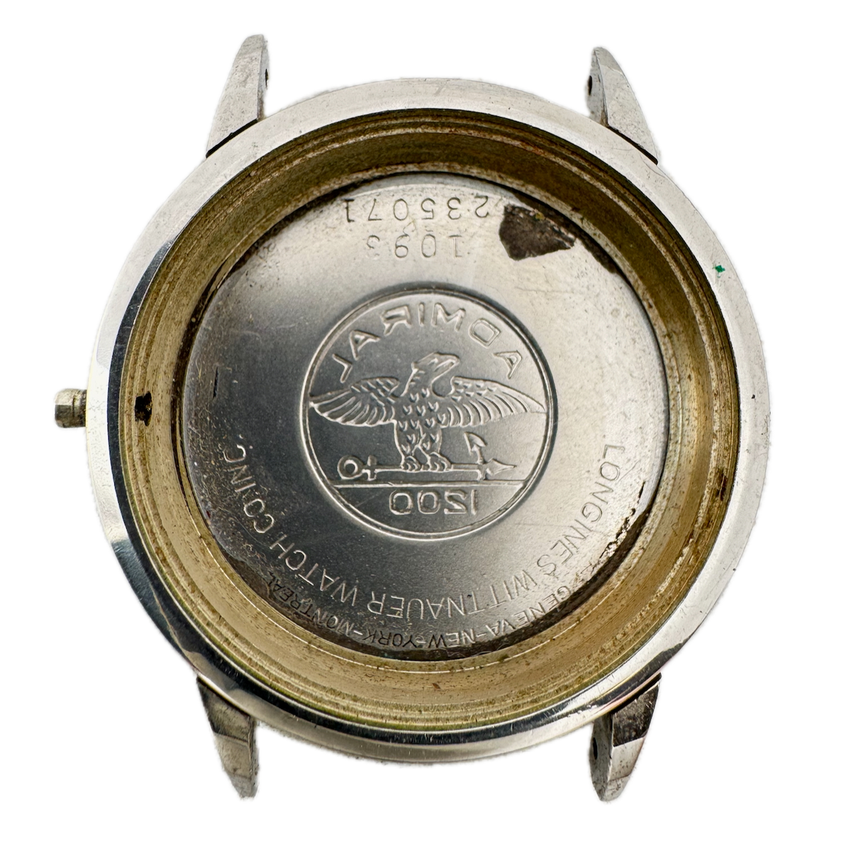 VintageLongines Admiral 1200 Men's Wristwatch Case for Mechanical 33.5mm Steel