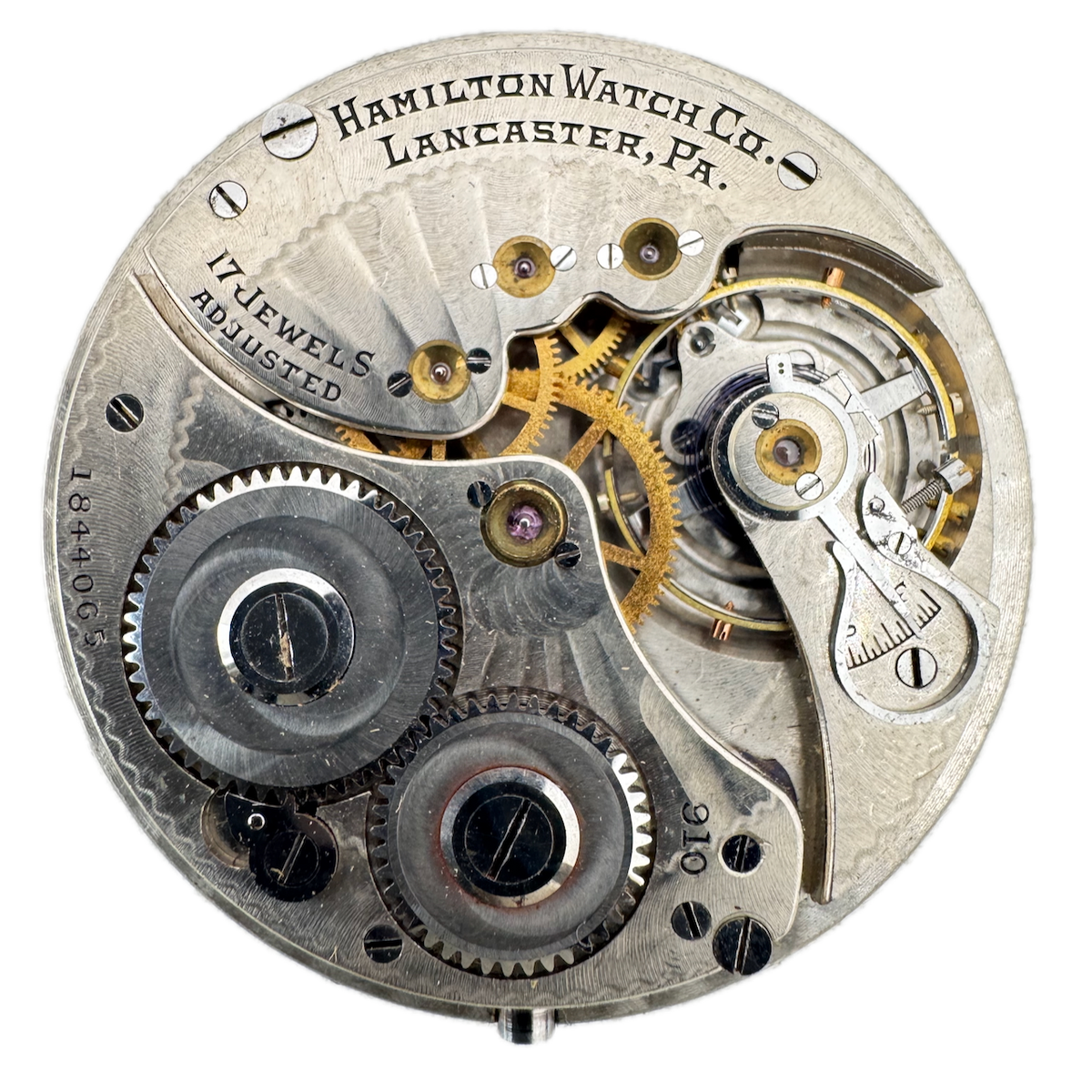 Antique 14s 1918 Hamilton 17 Jewel Mechanical Pocket Watch Movement 910