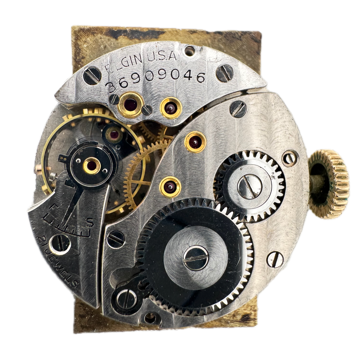 Vintage 23.5mm Lord Elgin 21 Jewel Mechanical Men's Wristwatch Movement USA