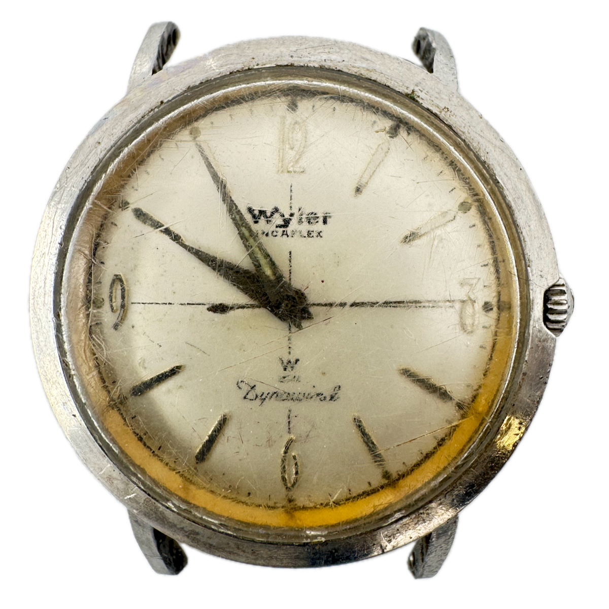 Vintage Wyler 8172-6 Crosshair Men's Automatic Wristwatch Swiss Steel