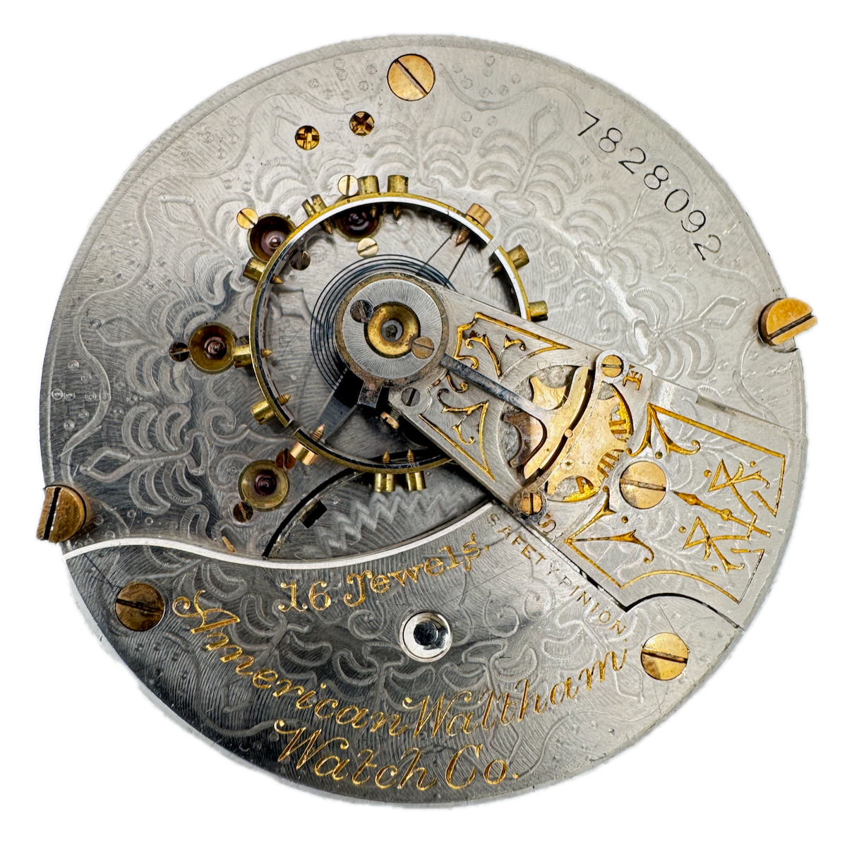 Antique 18s 1896 Waltham 16 Jewel Mechanical Pocket Watch Movement Special USA