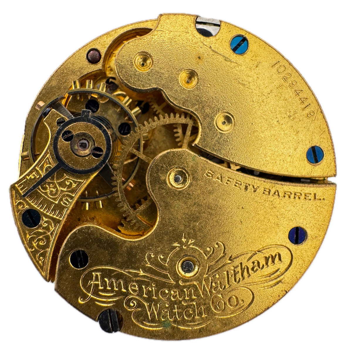 Antique 0s 1901 Waltham 1891 7J Mechanical Hunter Pocket Watch Movement Seaside