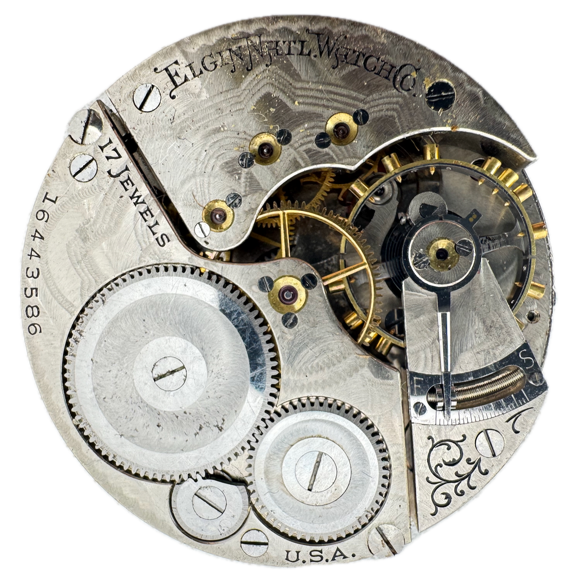 Antique 16s 1912 Elgin 7 17 Jewel Mechanical Pocket Watch Movement 387 USA