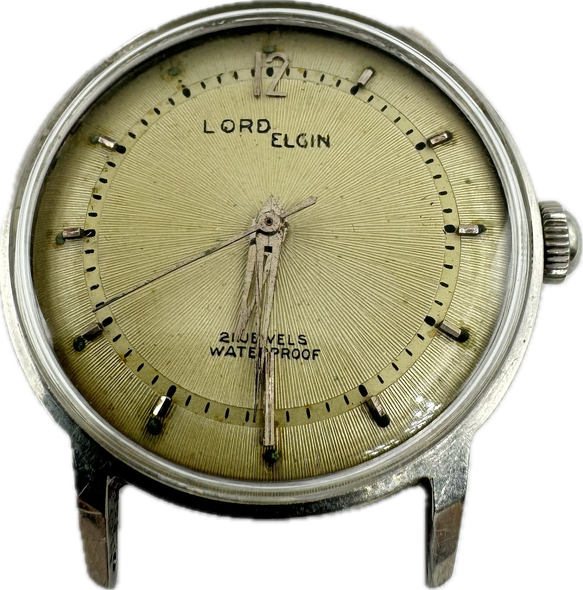 Vintage Lord Elgin 2701 Oxford Men's Mechanical Wristwatch 672 Swiss Steel