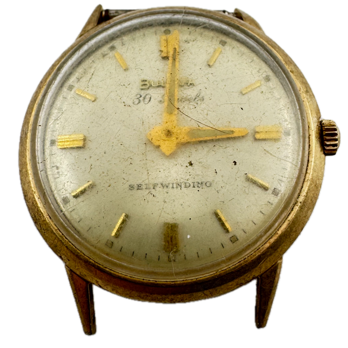 Vintage 1964 Bulova 2532 30 Sunburst Men's Automatic Wristwatch 10 COAL USA