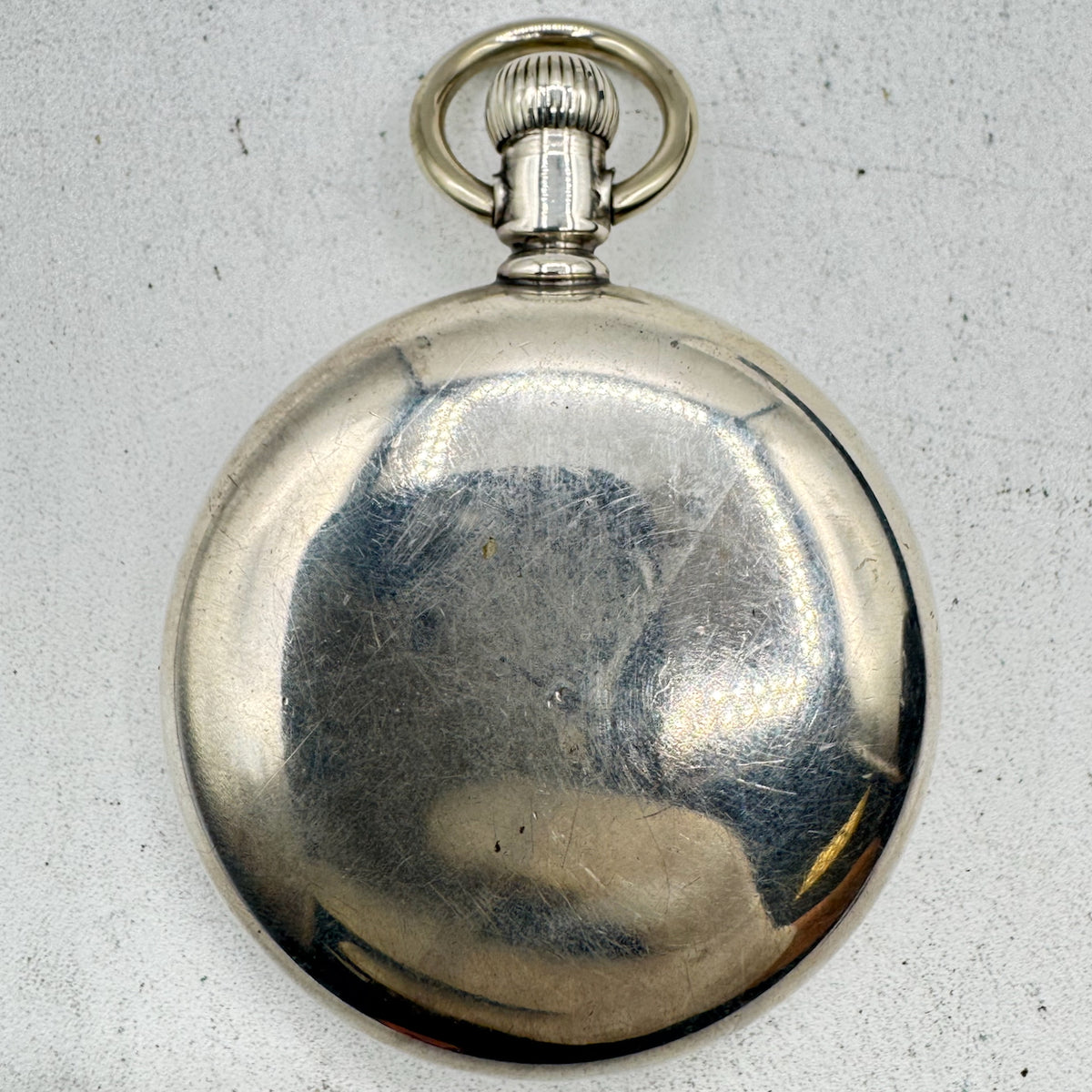 Antique 18s Crescent Century Swingout Open Face Pocket Watch Case Nickel Alloy