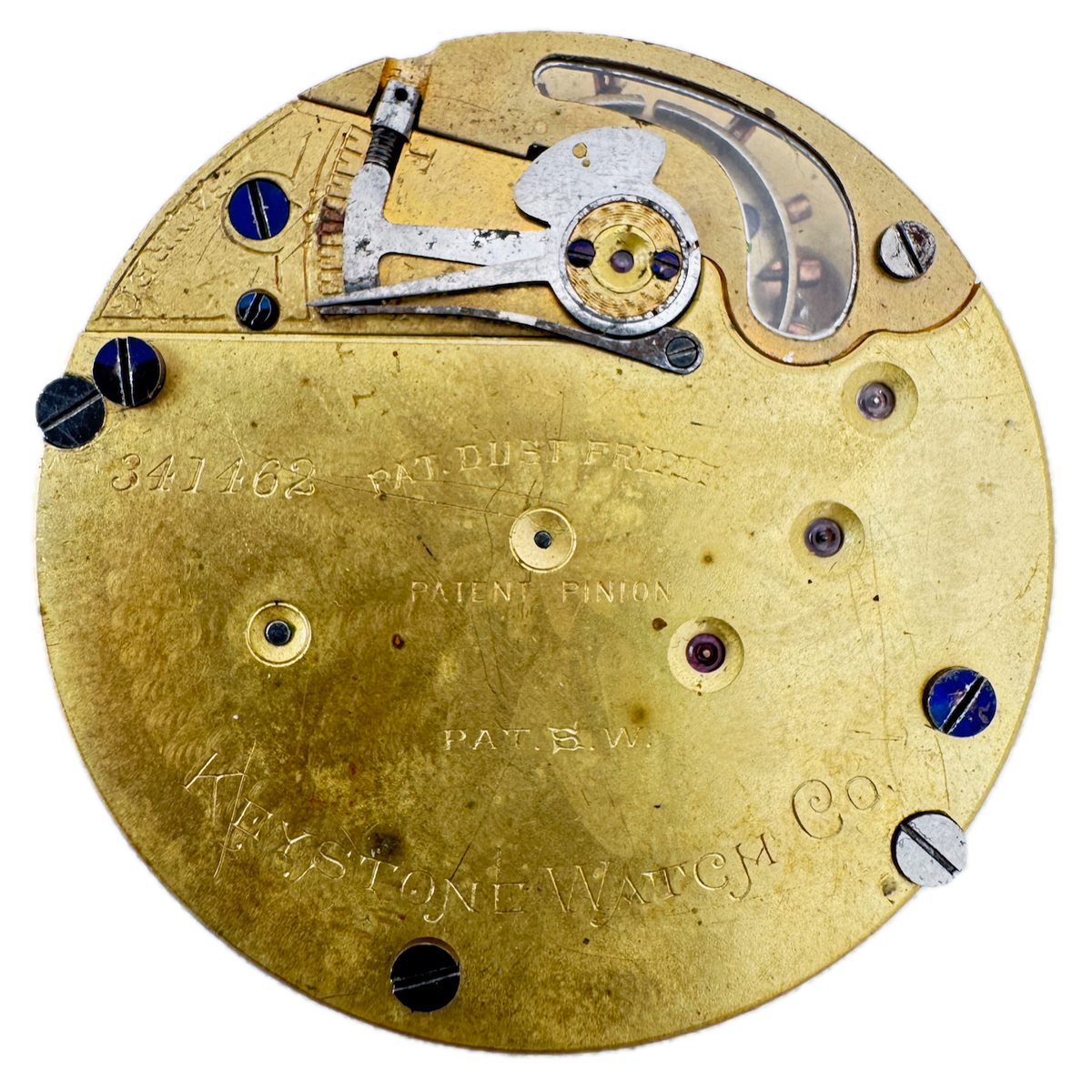 Antique 18s 1889 Lancaster 10j Hunter Pocket Watch Movement Keystone Watch Co.